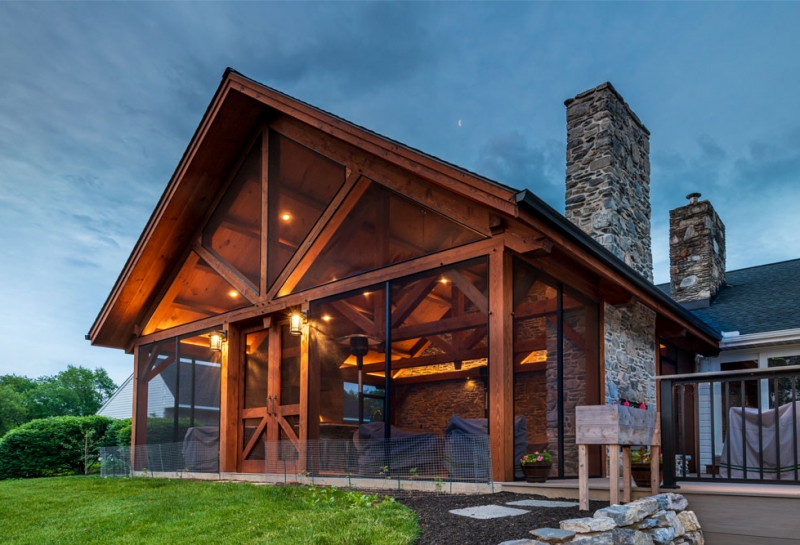 Stone and Timber Outdoor Living Space